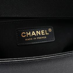 CHANEL Boy Chanel Matelasse Shoulder Bag Caviar Skin (Grained Calf) Women's Black A67086