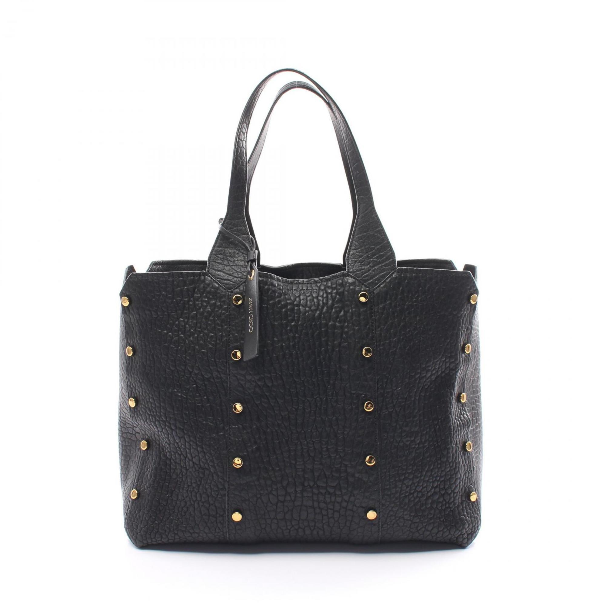 JIMMY CHOO Tote Bag Leather Women's Black