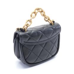 CHANEL Matelasse Shoulder Bag Leather Women's Black AS2721