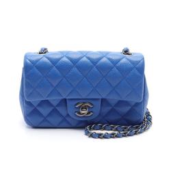 CHANEL Shoulder Bag, Caviar Skin, Women's, Blue