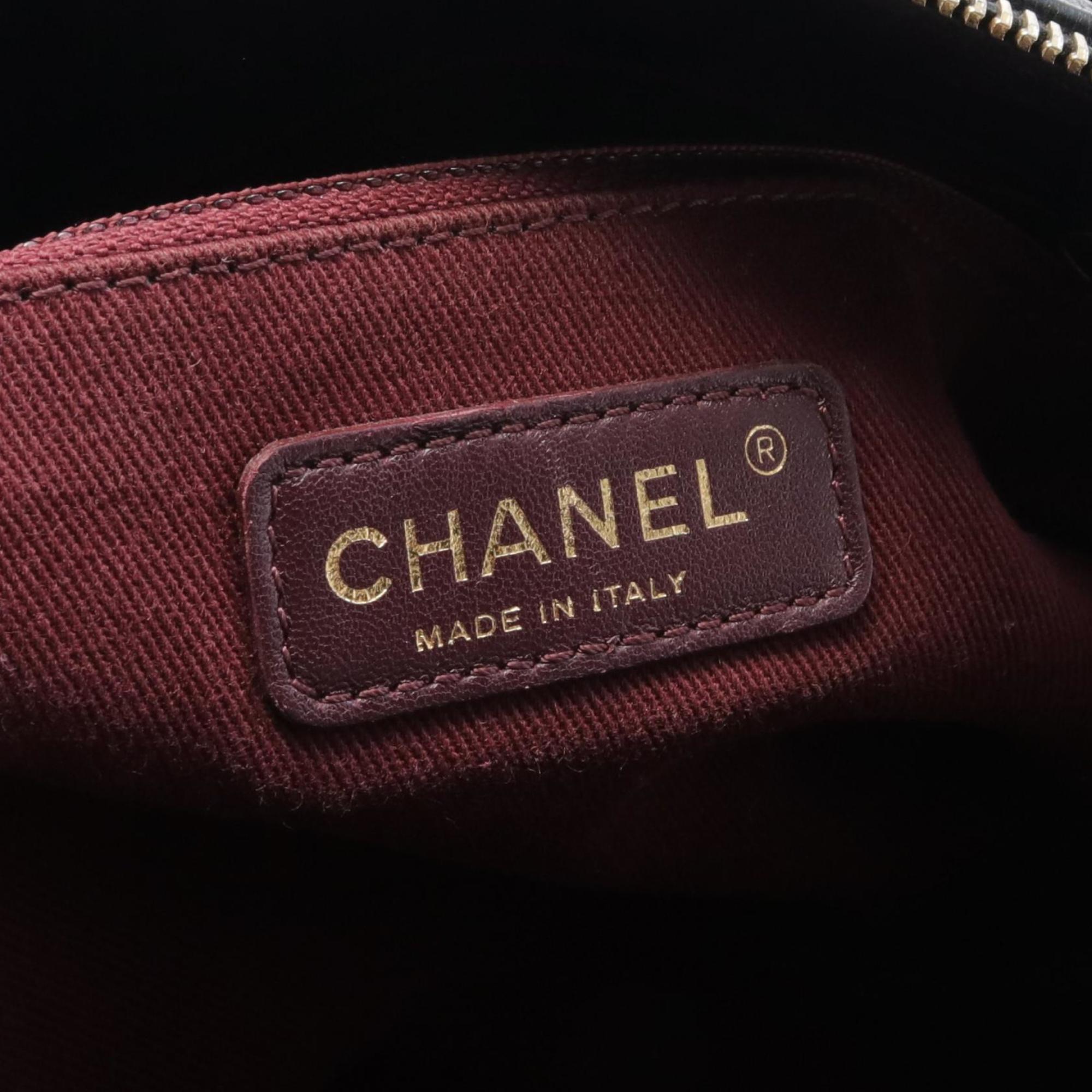 CHANEL Ultra Stitch Shoulder Bag Leather Women's Black