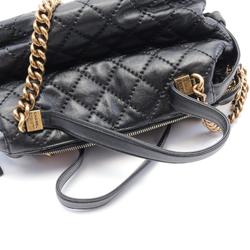 CHANEL Ultra Stitch Shoulder Bag Leather Women's Black