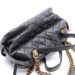 CHANEL Ultra Stitch Shoulder Bag Leather Women's Black