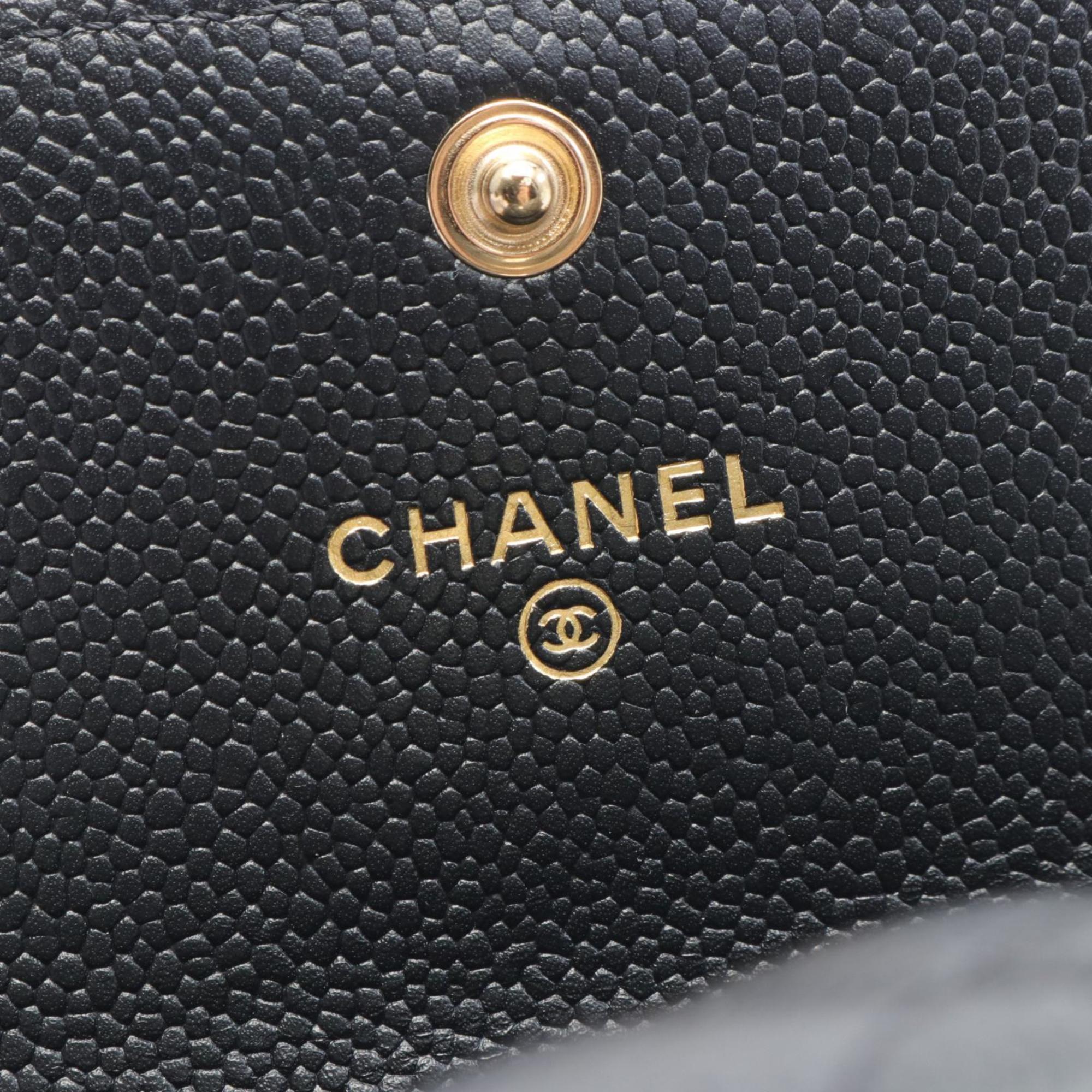 CHANEL Boy Chanel Shoulder Bag Caviar Skin Women's Black