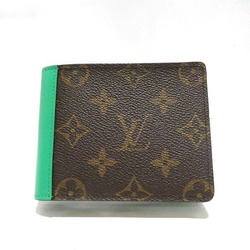 Louis Vuitton Monogram Macassar Portefeuille Multiple M81537 Bi-fold Wallet for Men and Women