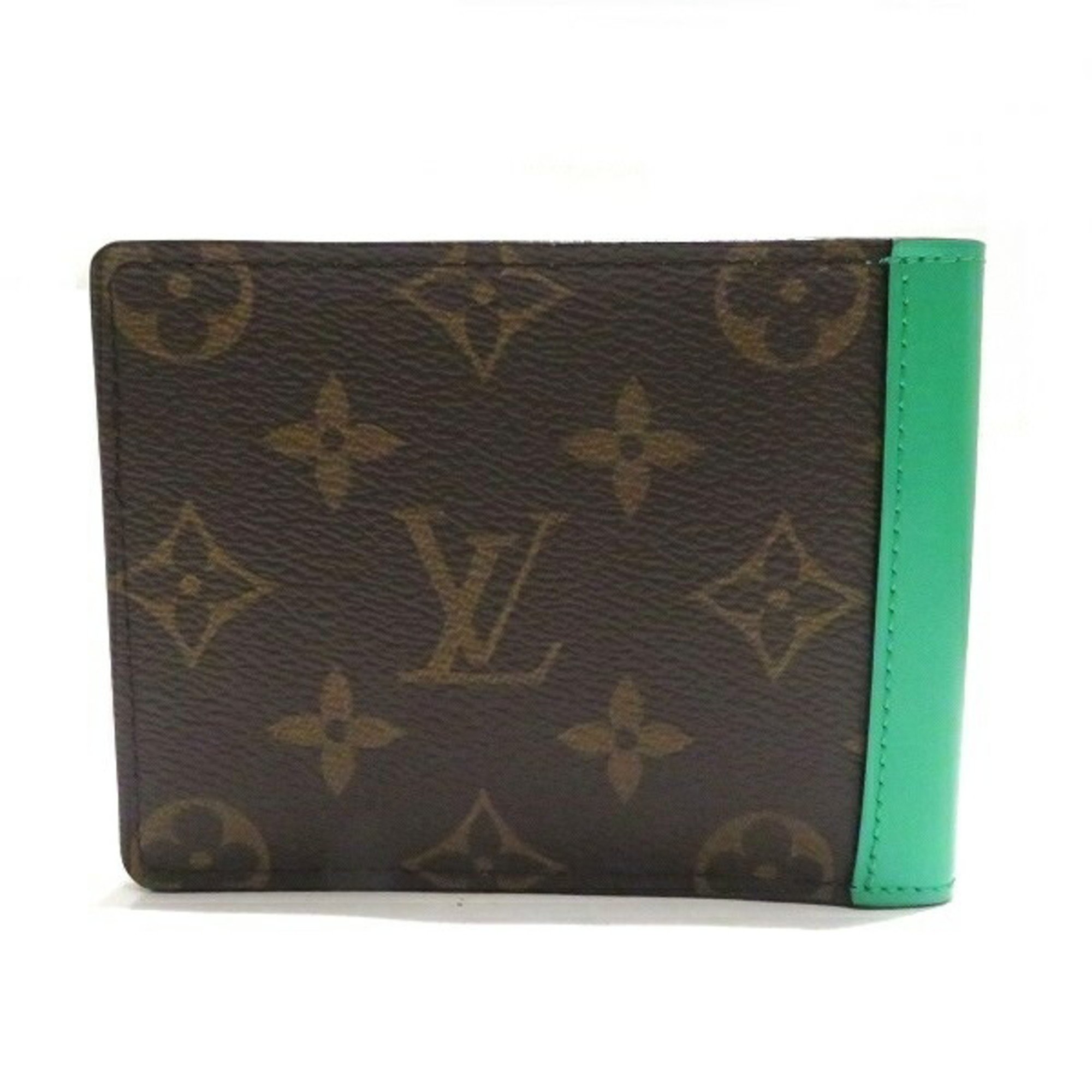 Louis Vuitton Monogram Macassar Portefeuille Multiple M81537 Bi-fold Wallet for Men and Women