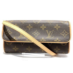 Louis Vuitton Monogram Pochette Twin PM M51854 Bag Shoulder Waist Pouch Women's