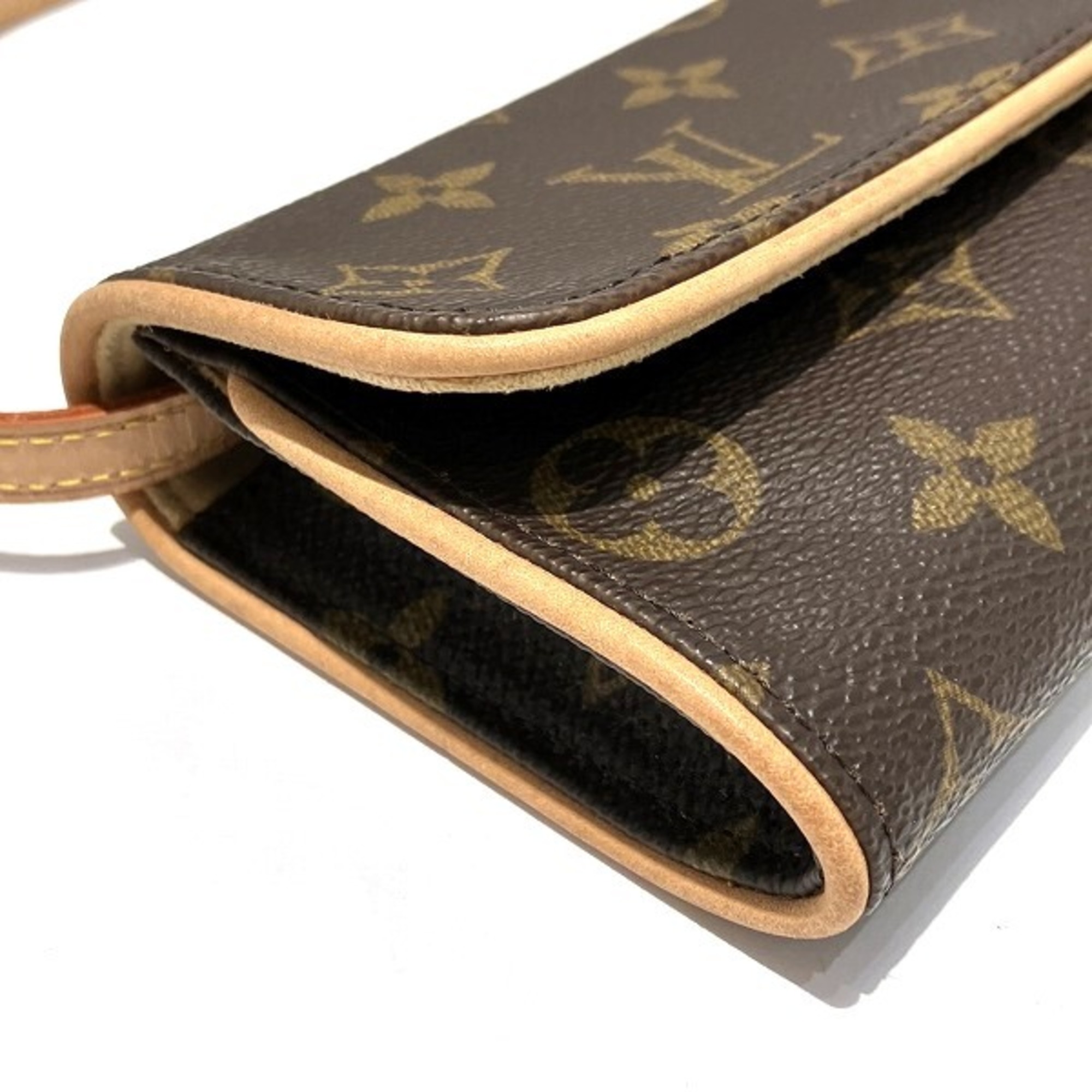 Louis Vuitton Monogram Pochette Twin PM M51854 Bag Shoulder Waist Pouch Women's