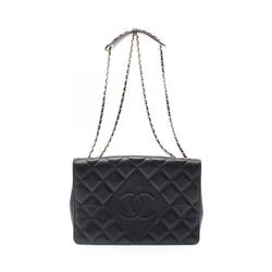 CHANEL Matelasse Shoulder Bag, Lambskin, Women's, Black