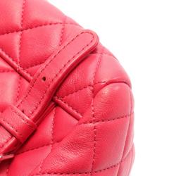 CHANEL Matelasse Rucksack Backpack Bag Lambskin Women's Red A91121