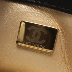 CHANEL Matelasse Shoulder Bag Leather Women's Black