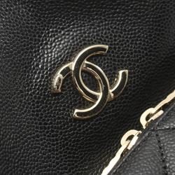 CHANEL Matelasse Bucket Bag Shoulder Caviar Skin Women's Black AS2353