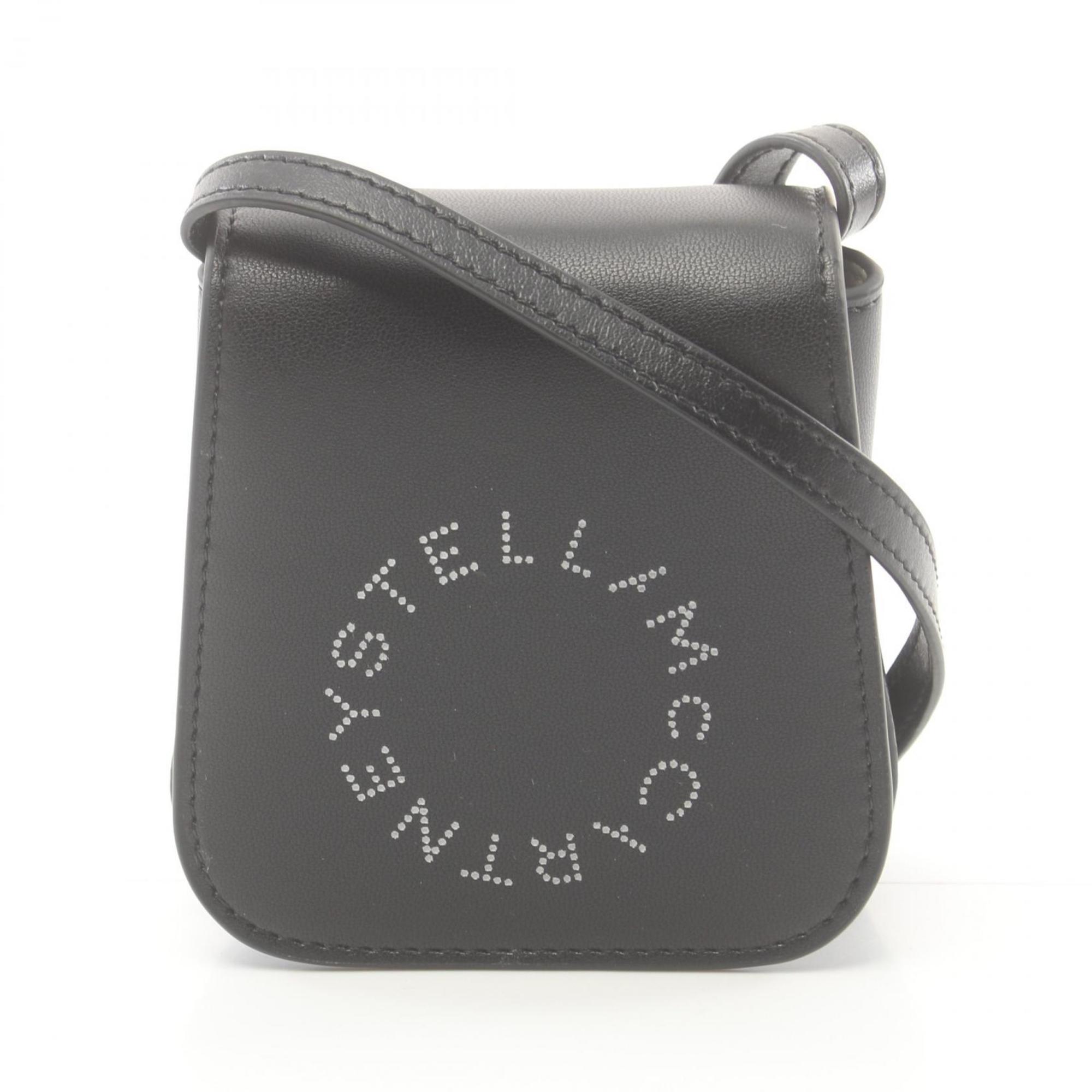 Stella McCartney Card Holder Shoulder Bag Faux Leather Women's Black 700254W88561000