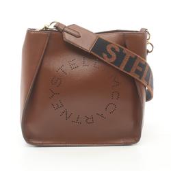 Stella McCartney Crossbody Shoulder Bag Faux Leather Women's Brown 557906