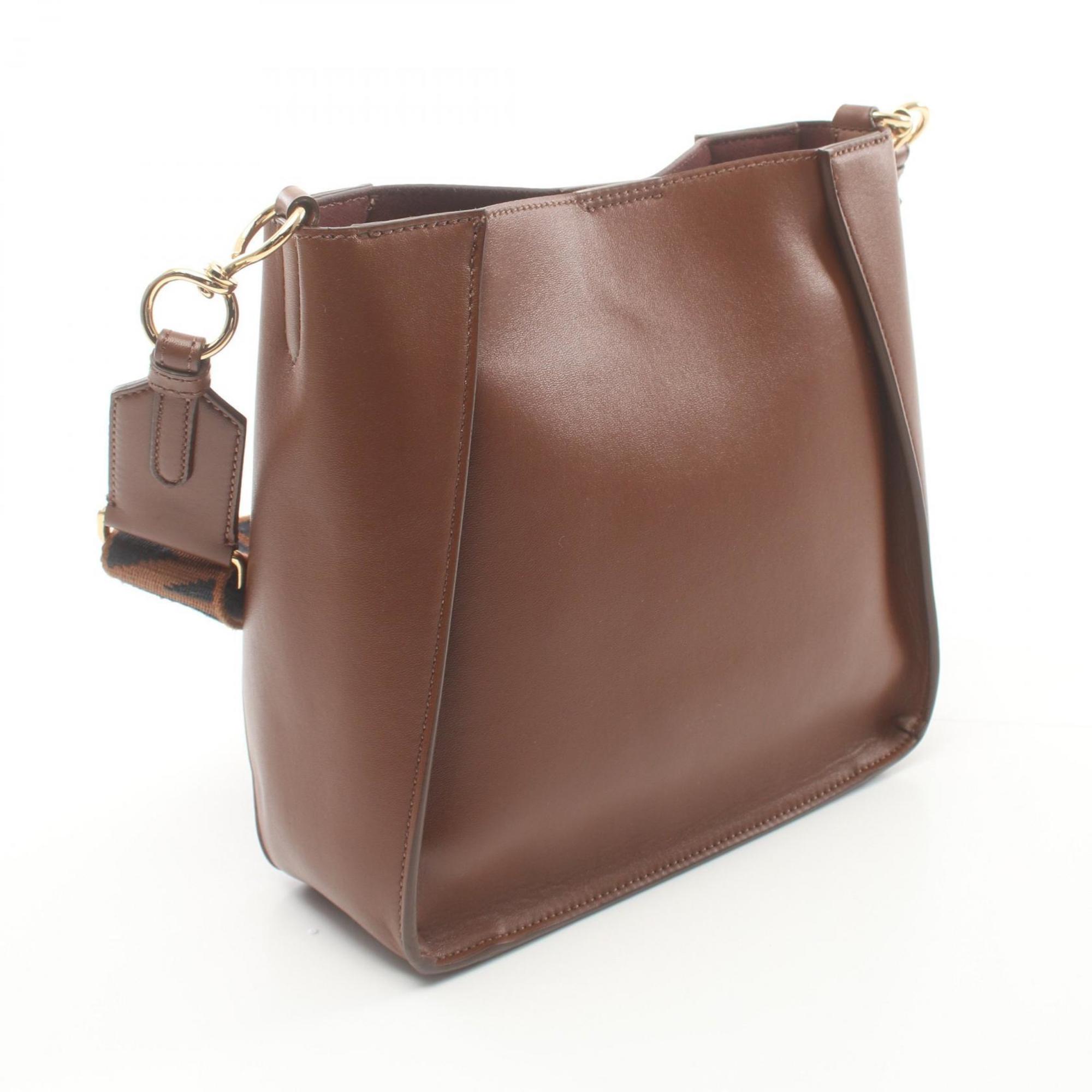 Stella McCartney Crossbody Shoulder Bag Faux Leather Women's Brown 557906