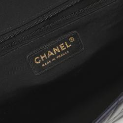 CHANEL Matelasse Shoulder Bag, Lambskin, Women's, Navy, Black