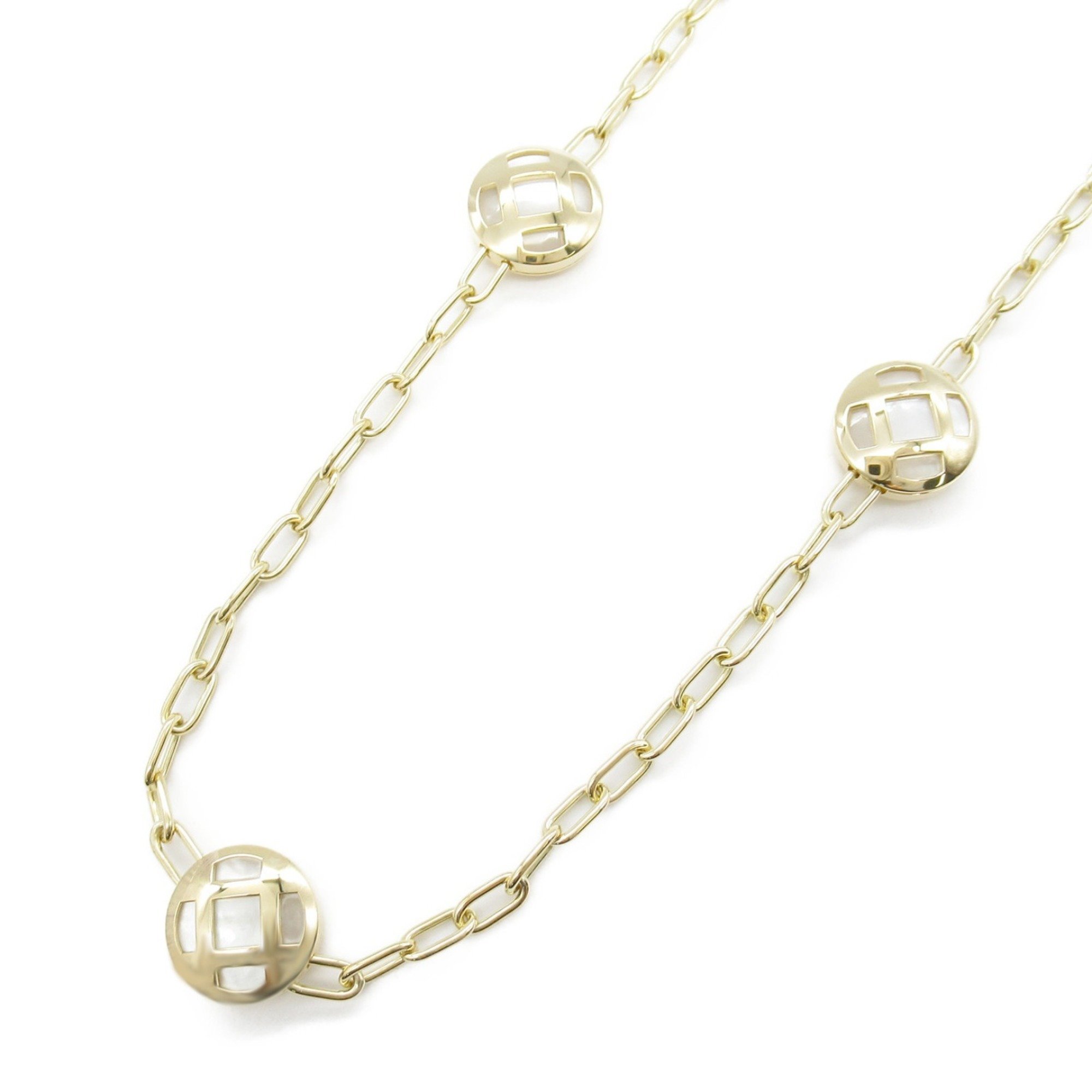 CARTIER Pasha Necklace, K18 (yellow gold), shell, ladies, white