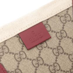 GUCCI Printed Bag Canvas Leather Women's Beige Bordeaux Green 772177FACUL8574