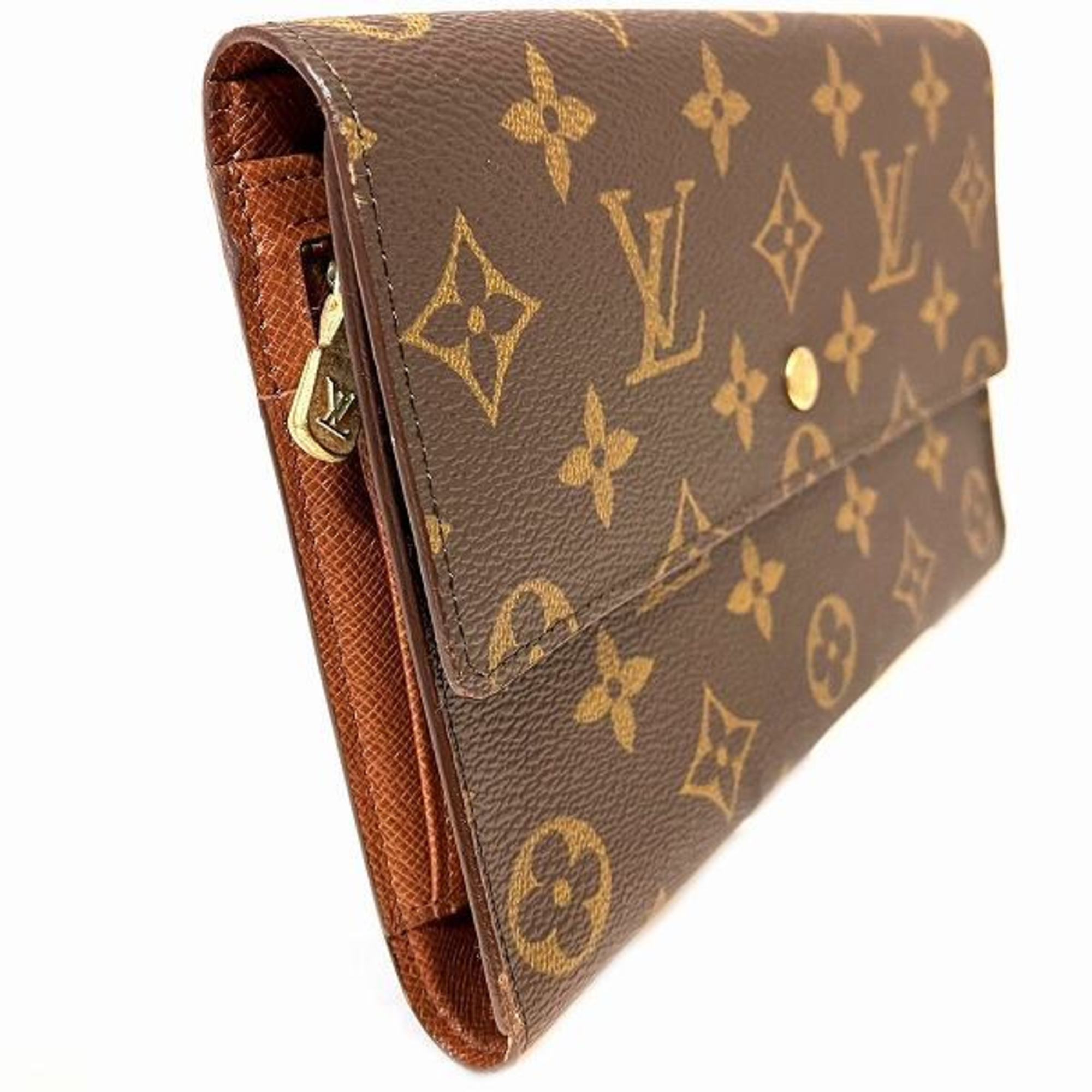 Louis Vuitton Monogram Pochette Passport M60135 Tri-fold Wallet Long Men's Women's