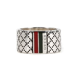 GUCCI Gucci Ring Size: 21 (approximately 20) Diamantissima Ag925 Sherry Line Silver