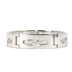 GUCCI Gucci G Plate Ring Heavy Silver Bracelet Locked Ag925 Old