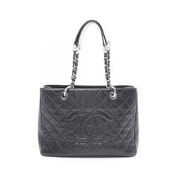 CHANEL Matelasse Grand GST Tote Bag, Caviar Skin, Women's, Black, A50995