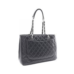 CHANEL Matelasse Grand GST Tote Bag, Caviar Skin, Women's, Black, A50995