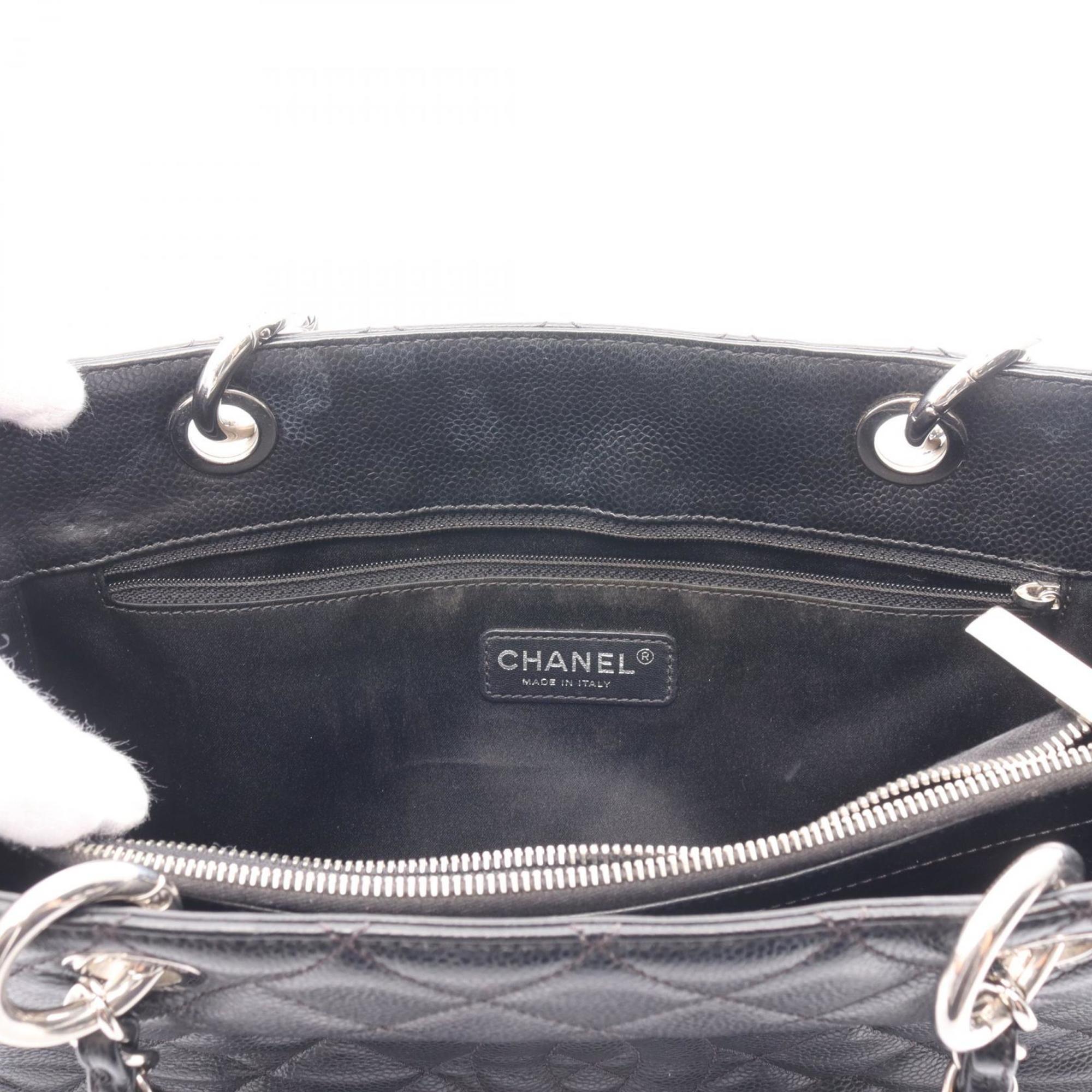 CHANEL Matelasse Grand GST Tote Bag, Caviar Skin, Women's, Black, A50995