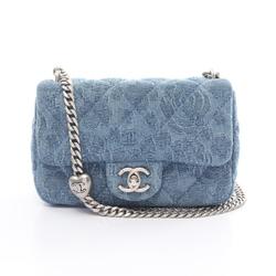 CHANEL Matelasse Shoulder Bag, Denim, Women's, Blue