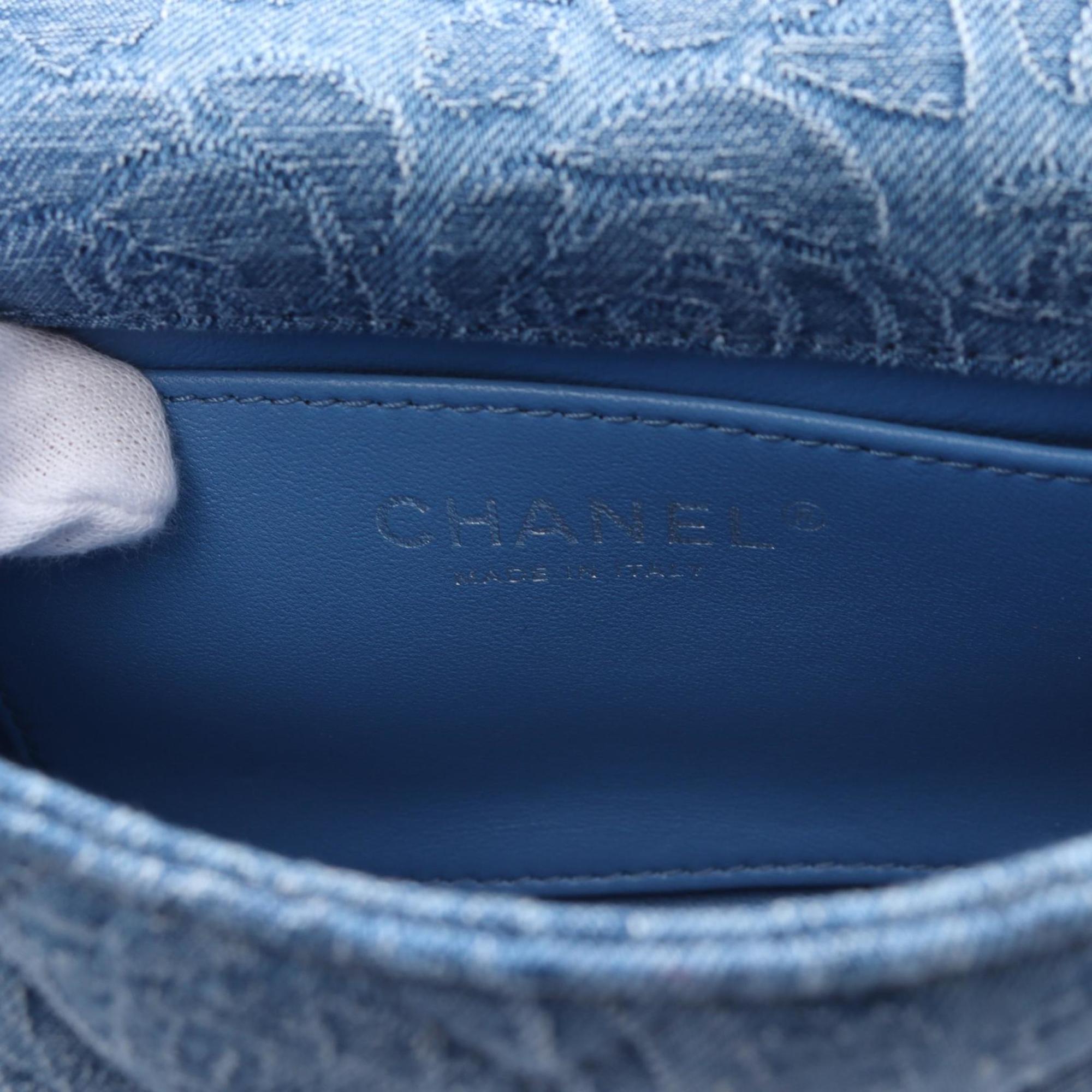 CHANEL Matelasse Shoulder Bag, Denim, Women's, Blue