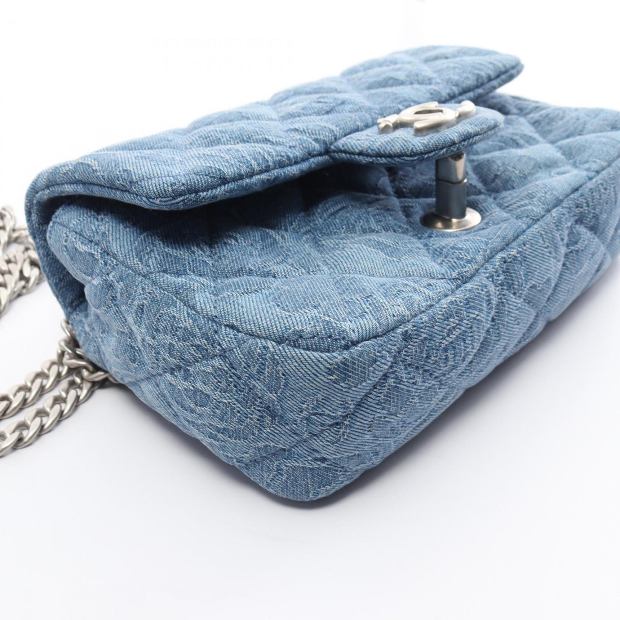 CHANEL Matelasse Shoulder Bag, Denim, Women's, Blue