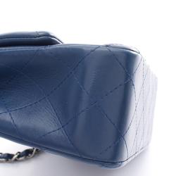 CHANEL Matelasse Shoulder Bag, Lambskin, Women's, Blue