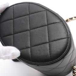 CHANEL Matelasse Shoulder Bag, Lambskin, Women's, Black, AS1355