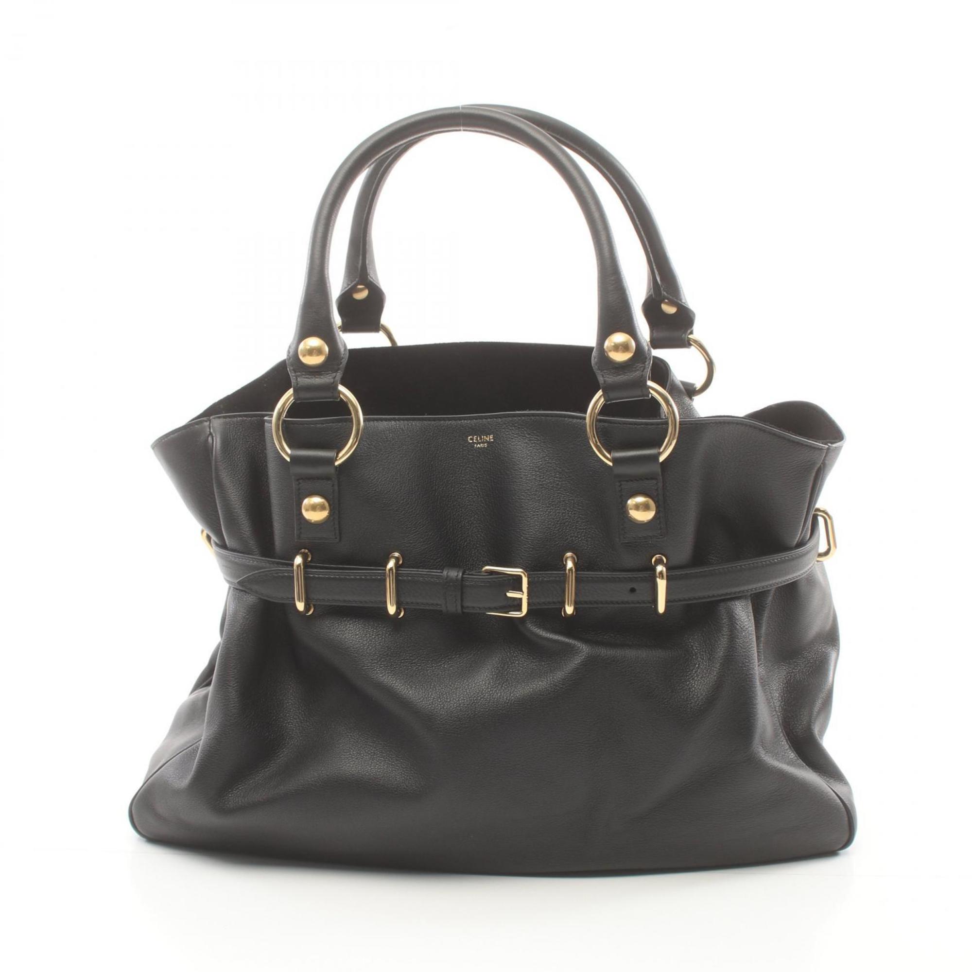 CELINE Anita Tote Bag Leather Women's Black 113533FC638NO