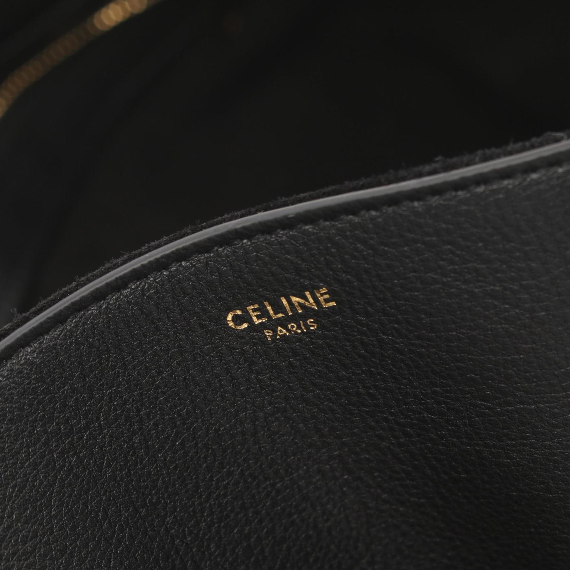 CELINE Anita Tote Bag Leather Women's Black 113533FC638NO