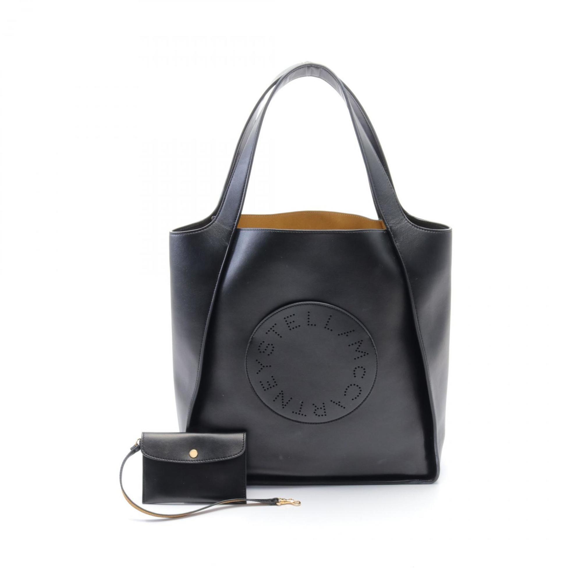 Stella McCartney Square Tote Bag, Faux Leather, Women's, Black