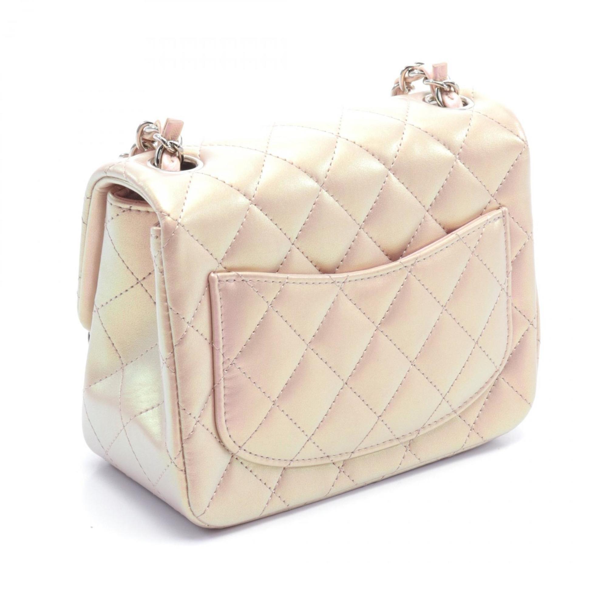 CHANEL Matelasse Shoulder Bag Leather Women's Pink A35200