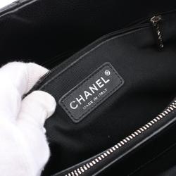 CHANEL Matelasse Tote Bag, Caviar Skin, Women's, Black