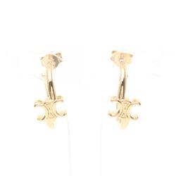 CELINE Triomphe Asymmetric Hoop Earrings GP (Gold Plated) Women's Gold 460RD6BRA