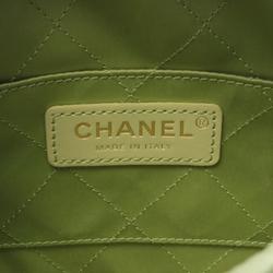 CHANEL Matelasse Shoulder Bag Leather Women's Green AS2201