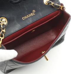 CHANEL Matelasse Shoulder Bag, Lambskin, Women's, Navy