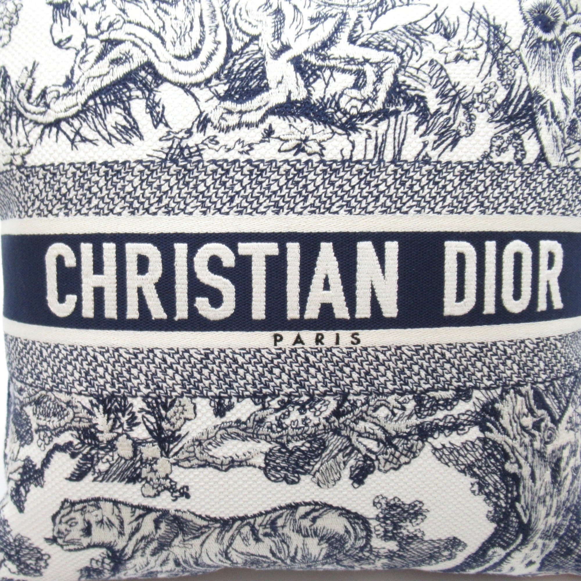 Christian Dior Dior Small Square Cushion Clothing Fabric Toile de Jouy Men Women Navy HYP02BCB2U_C340