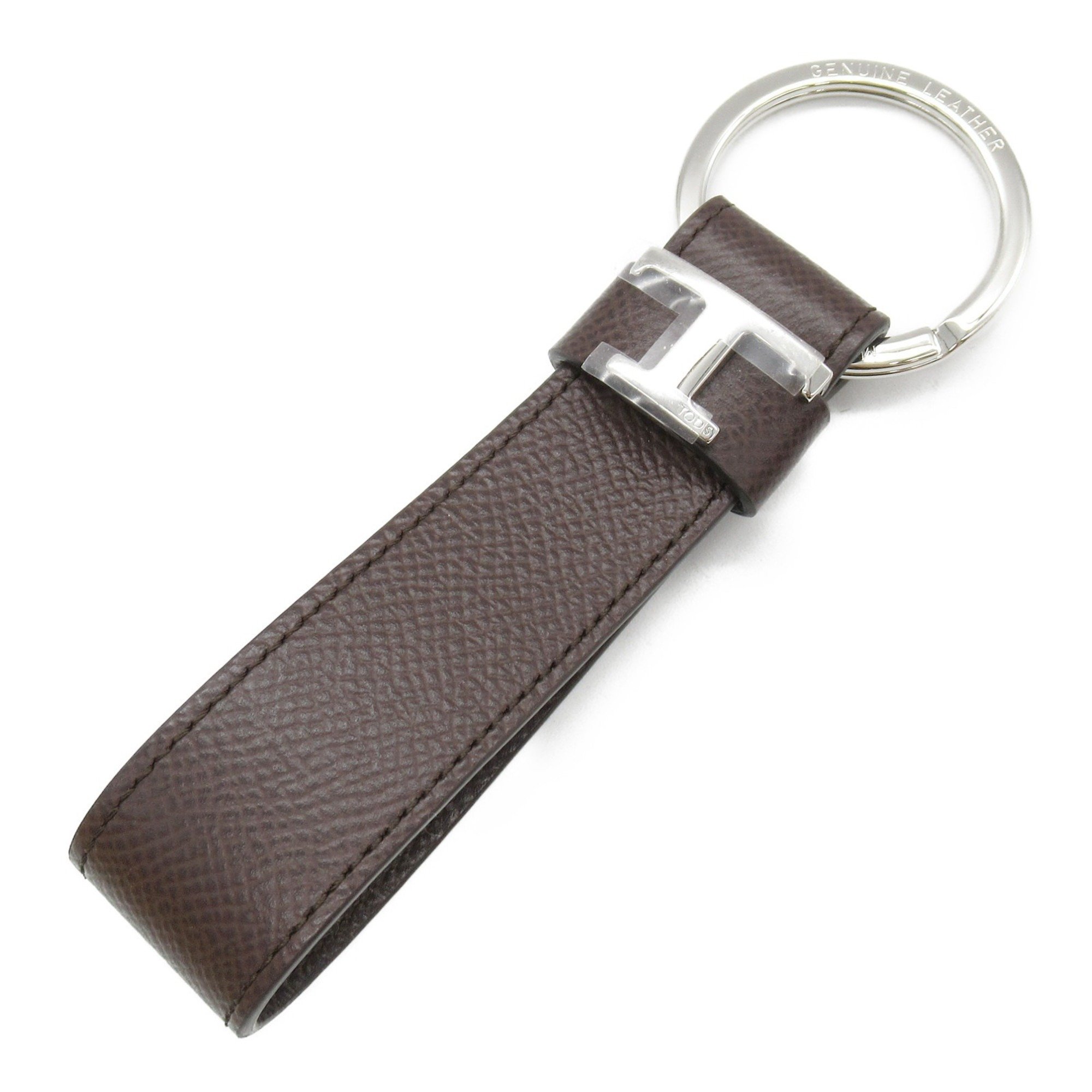 Tod's Key Ring Leather Men's Women's Brown XAMTSIGA200RLO9999