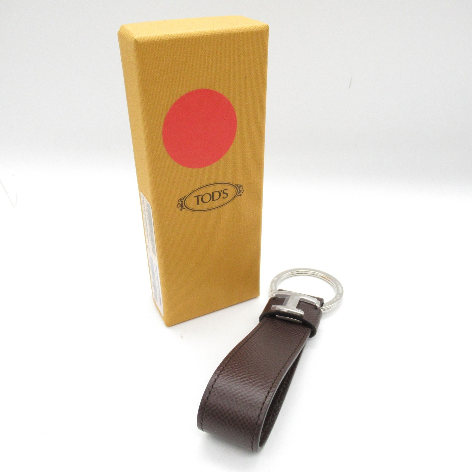 Tod's Key Ring Leather Men's Women's Brown XAMTSIGA200RLO9999