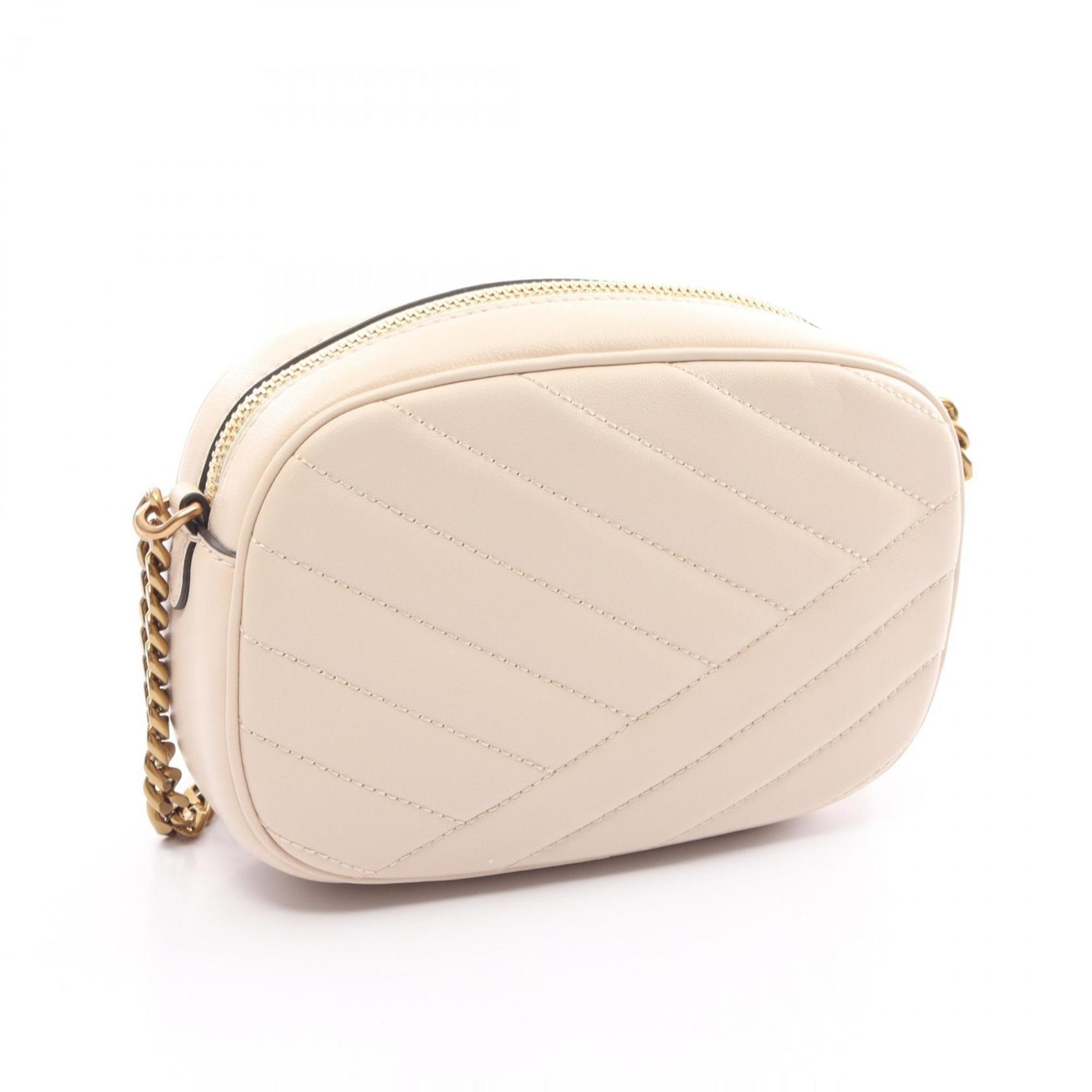 Tory Burch Kira Chevron Camera Bag Shoulder Leather Women's Ivory 152353122