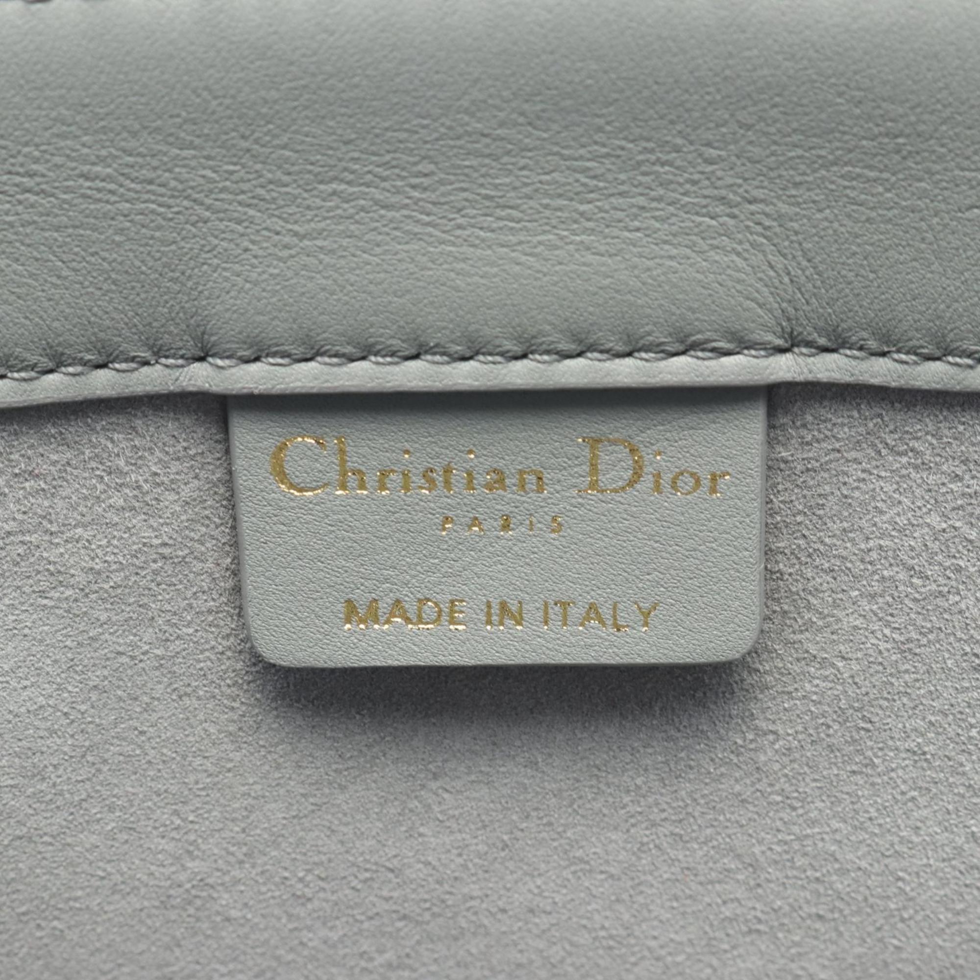 Christian Dior Dior BO TOTE Book Tote Medium Bag Leather Women's Gray M1296ZGSB