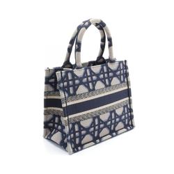 Christian Dior Dior BO TOTE Book Tote Small Macrocannage Bag Canvas Women's Navy Beige M1296ZGSB