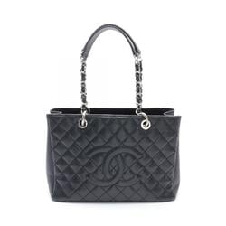 CHANEL Matelasse Grand GST Tote Bag, Caviar Skin, Women's, Black, A50995