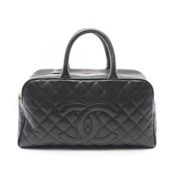 CHANEL Matelasse Handbag Bag Caviar Skin Women's Black A20997