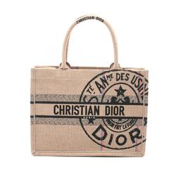 Christian Dior Dior BO TOTE Book Tote Medium Bag Canvas Women's Beige Black Multicolor M1296ZRUW